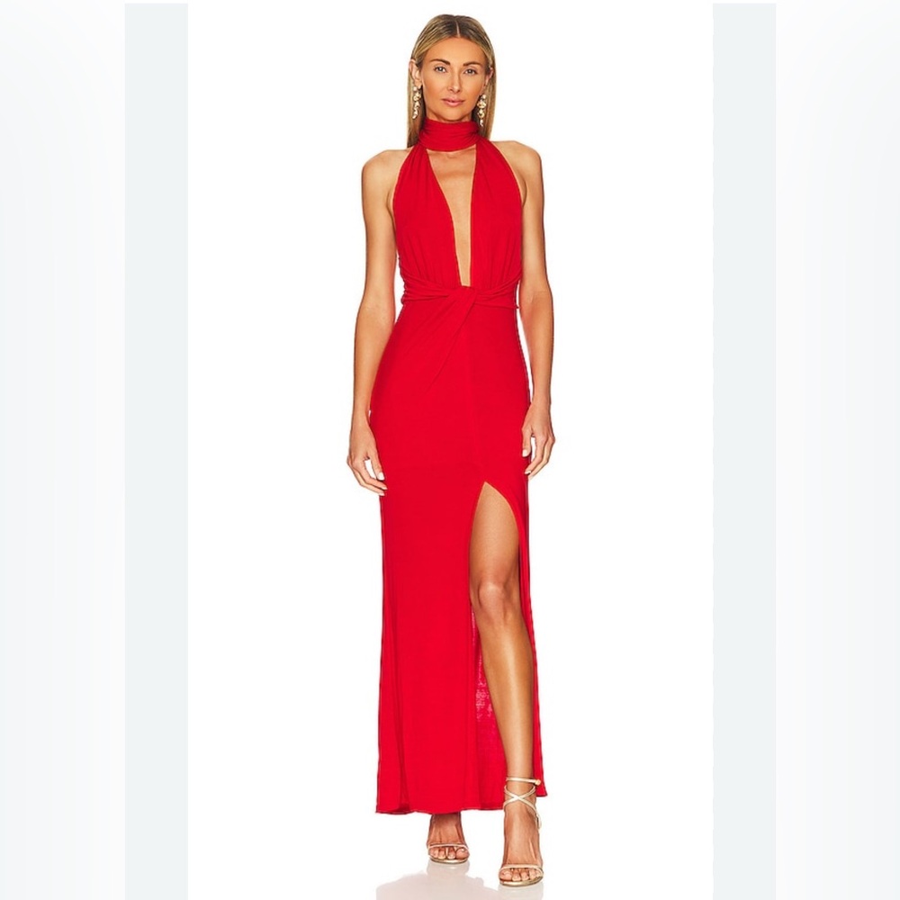 ALICE AND OLIVIA Resse Twist-front Cutout Jersey Gown Size 2